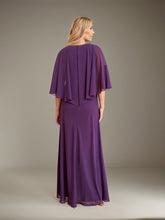 A-Line V-Neck Floor-Length Chiffon Mother of the Bride Dress